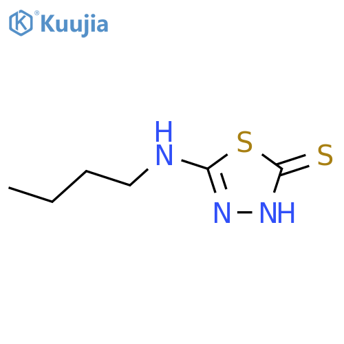 5-(butylamino)-1,3,4-thiadiazole-2-thiol structure