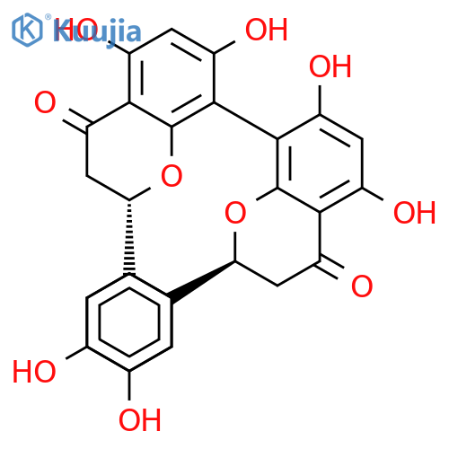 [8,8'-Bi-4H-1-benzopyran]-4,4'-dione,2,2',3,3'-tetrahydro-5,5',7,7'-tetrahydroxy-2,2'-bis(4-hydroxyphenyl)-,[S-(R*,R*)]- (9CI) structure