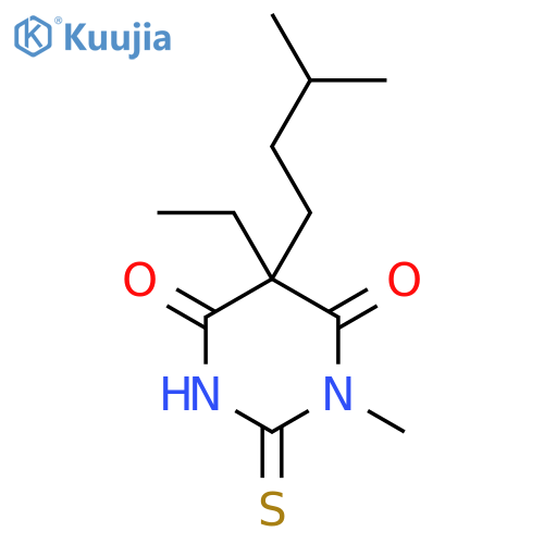 Barbituric acid, 5-ethyl-5-isopentyl-1-methyl-2-thio-, sodium salt structure