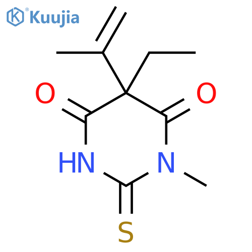 Barbituric acid, 5-ethyl-5-isopropenyl-1-methyl-2-thio-, sodium salt structure