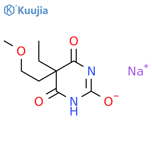 sodium 5-ethyl-5-(2-methoxyethyl)-4,6-dioxo-1,4,5,6-tetrahydropyrimidin-2-olate structure