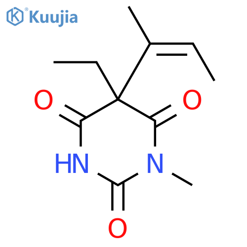 5-(but-2-en-2-yl)-5-ethyl-1-methylpyrimidine-2,4,6(1H,3H,5H)-trione structure