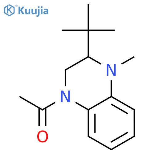 Quinoxaline, 4-acetyl-2-(1,1-dimethylethyl)-1,2,3,4-tetrahydro-1-methyl- structure