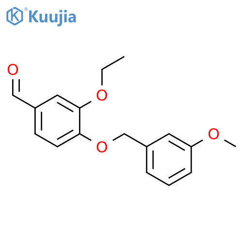 3-ethoxy-4-[(3-methoxyphenyl)methoxy]benzaldehyde structure