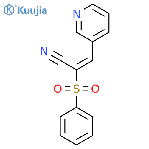 2-(benzenesulfonyl)-3-(pyridin-3-yl)prop-2-enenitrile structure