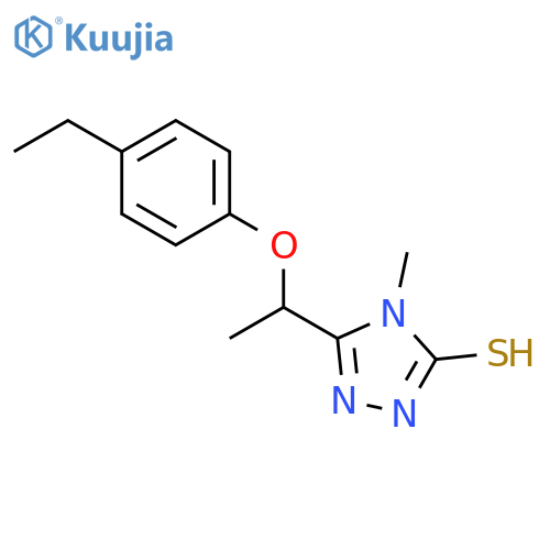 5-1-(4-Ethylphenoxy)ethyl-4-methyl-4H-1,2,4-triazole-3-thiol structure