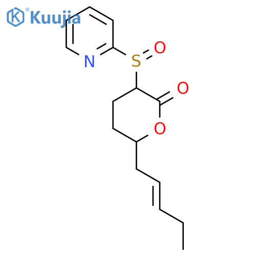 6-(2-Pentenyl)-3-(2-pyridinylsulfinyl)tetrahydro-2H-pyran-2-one structure