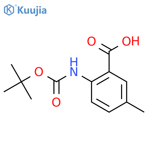 2-(tert-Butoxycarbonylamino)-5-methyl-benzoic Acid structure
