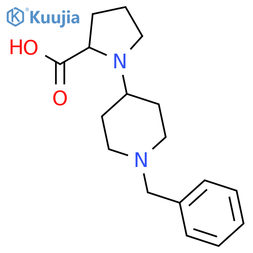 (S)-1-(1-Benzylpiperidin-4-yl)pyrrolidine-2-carboxylic acid structure