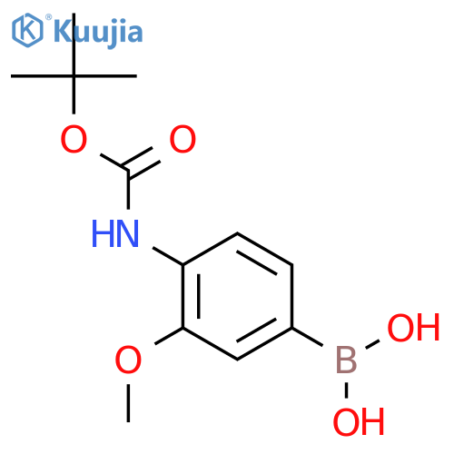 (4-((tert-butoxycarbonyl)amino)-3-methoxyphenyl)boronic acid structure