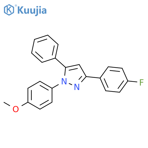 1H-Pyrazole, 3-(4-fluorophenyl)-1-(4-methoxyphenyl)-5-phenyl- structure