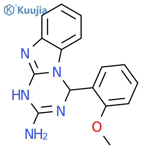 4-(2-Methoxyphenyl)-1,4-dihydro1,3,5triazino-1,2-abenzimidazol-2-amine structure
