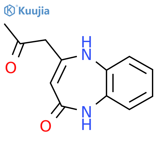 4-(2-oxopropyl)-1,5-dihydro-2H-1,5-benzodiazepin-2-one structure