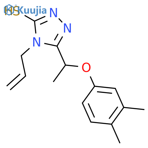 4-Allyl-5-1-(3,4-dimethylphenoxy)ethyl-4H-1,2,4-triazole-3-thiol structure