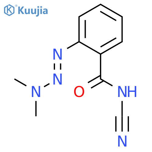 N-cyano-2-(dimethylaminodiazenyl)benzamide structure