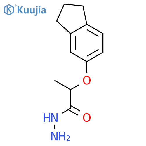 2-(2,3-Dihydro-1H-inden-5-yloxy)propanohydrazide structure