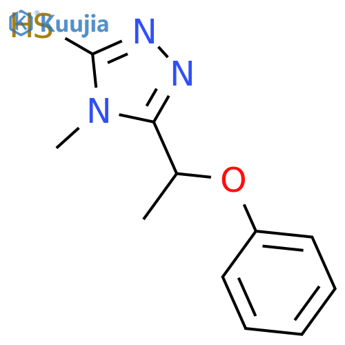 4-Methyl-5-(1-phenoxyethyl)-4H-1,2,4-triazole-3-thiol structure