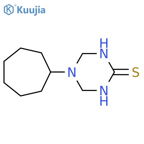 5-Cycloheptyl-1,4,5,6-tetrahydro-1,3,5-triazine-2-thiol structure