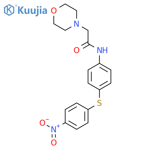 2-morpholin-4-yl-N-{4-[(4-nitrophenyl)sulfanyl]phenyl}acetamide structure