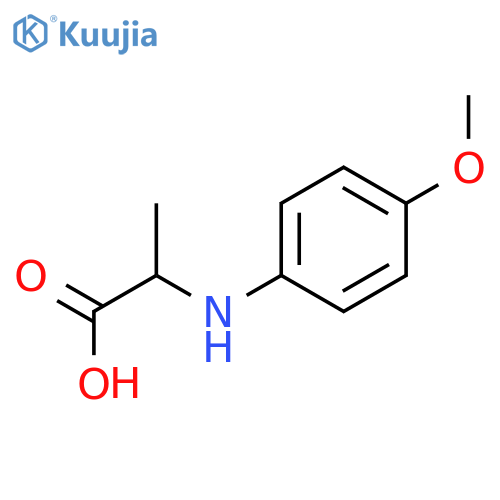 2-((4-Methoxyphenyl)amino)propanoic acid structure