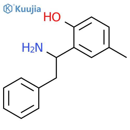 2-(1-Amino-2-phenylethyl)-4-methylphenol structure