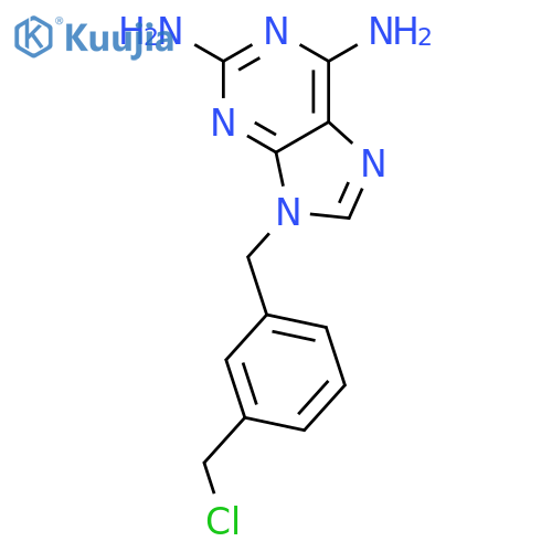 9H-Purine-2,6-diamine, 9-[[3-(chloromethyl)phenyl]methyl]- structure
