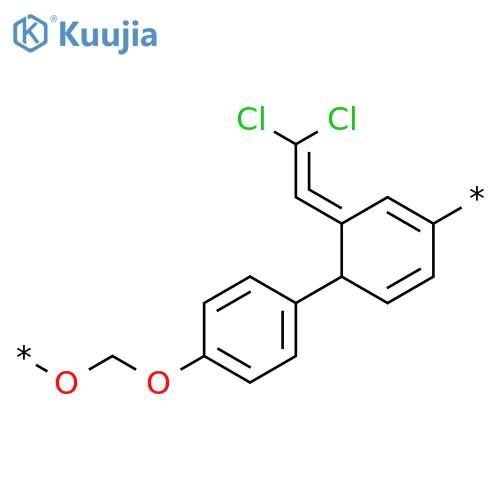 Poly[oxymethyleneoxy-1,4-phenylene(dichloroethenylidene)-1,4-phenylene] structure