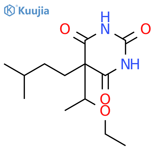 5-(1-ethoxyethyl)-5-(3-methylbutyl)pyrimidine-2,4,6(1H,3H,5H)-trione structure