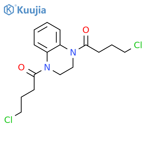 1,1'-(2,3-dihydroquinoxaline-1,4-diyl)bis(4-chlorobutan-1-one) structure
