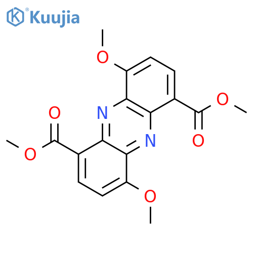 1,6-Phenazinedicarboxylic acid, 4,9-dimethoxy-, dimethyl ester structure
