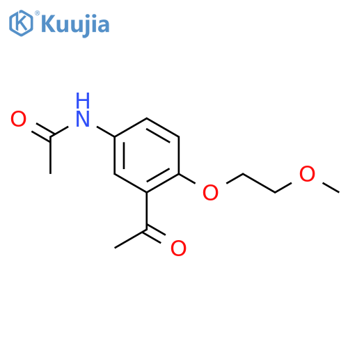 N-[3-acetyl-4-(2-methoxyethoxy)phenyl]acetamide structure