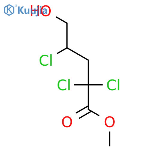 Pentanoic acid, 2,2,4-trichloro-5-hydroxy-, methyl ester structure