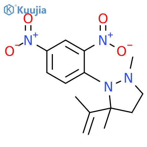 Pyrazolidine, 2-(2,4-dinitrophenyl)-1,3-dimethyl-3-(1-methylethenyl)- structure