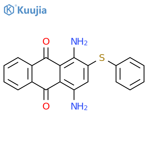 9,10-ANTHRACENEDIONE, 1,4-DIAMINO-2-(PHENYLTHIO)- structure