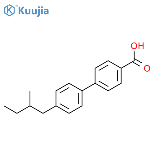 [1,1'-Biphenyl]-4-carboxylic acid, 4'-(2-methylbutyl)- structure
