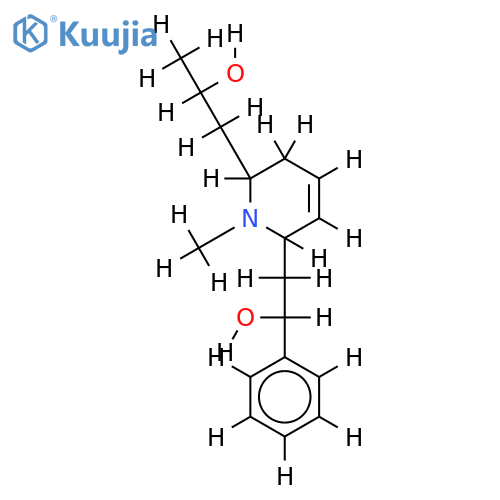 (Xi)-1-[(2Xi)-6t-((Xi)-beta-Hydroxy-phenaethyl)-1-methyl-1,2,3,6-tetrahydro-[2r]pyridyl]-propan-2-ol structure