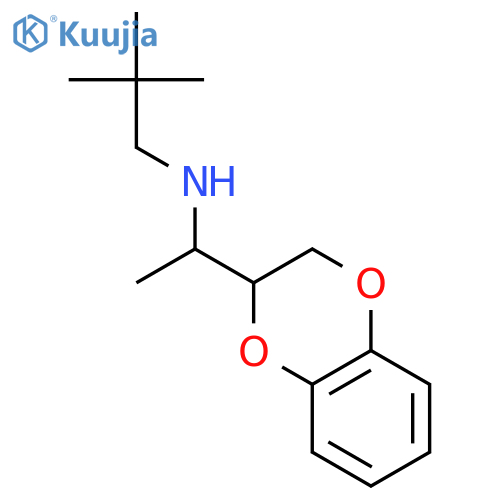 N-[1-(2,3-dihydro-1,4-benzodioxin-2-yl)ethyl]-2,2-dimethylpropan-1-amine structure