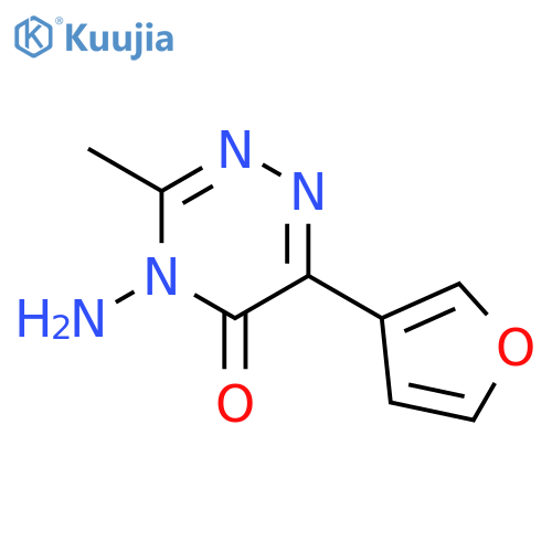 1,2,4-Triazin-5(4H)-one, 4-amino-6-(3-furanyl)-3-methyl- structure