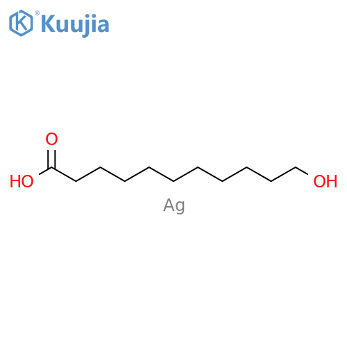 Undecanoic acid, 11-hydroxy-, silver(1+) salt (1:1) structure