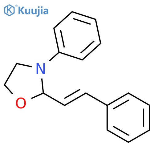 Oxazolidine, 3-phenyl-2-(2-phenylethenyl)- structure