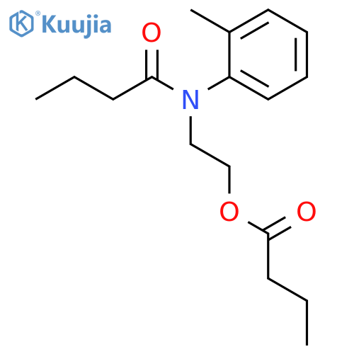 BUTANOIC ACID, 2-[(2-METHYLPHENYL)(1-OXOBUTYL)AMINO]ETHYL ESTER structure