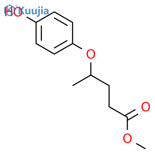 PENTANOIC ACID, 4-(4-HYDROXYPHENOXY)-, METHYL ESTER structure
