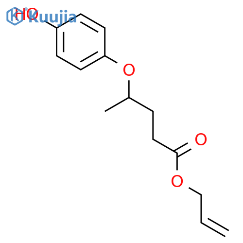 Pentanoic acid, 4-(4-hydroxyphenoxy)-, 2-propenyl ester structure