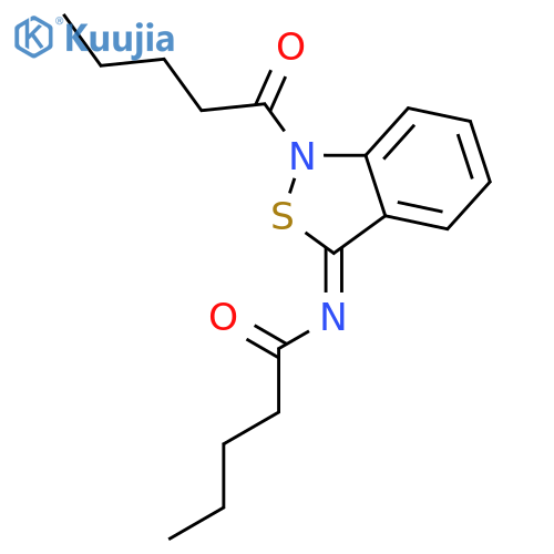 PENTANAMIDE, N-[1-(1-OXOPENTYL)-2,1-BENZISOTHIAZOL-3(1H)-YLIDENE]- structure