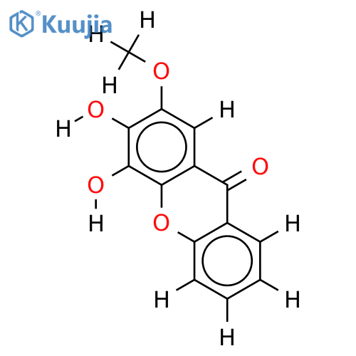 2-Me ether-2,3,4-Trihydroxyxanthone structure