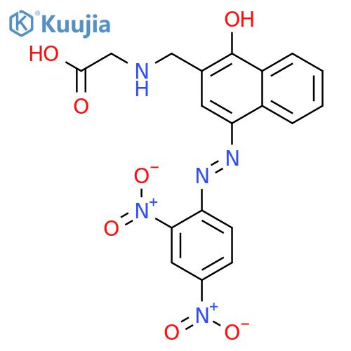 Glycine, N-[[4-[(2,4-dinitrophenyl)azo]-1-hydroxy-2-naphthalenyl]methyl]- structure