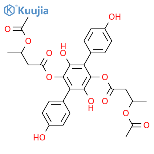 [p-Terphenyl]-2',3',4,4'',5',6'-hexol; 2',5'-Bis(3S-acetoxybutanoyl) structure