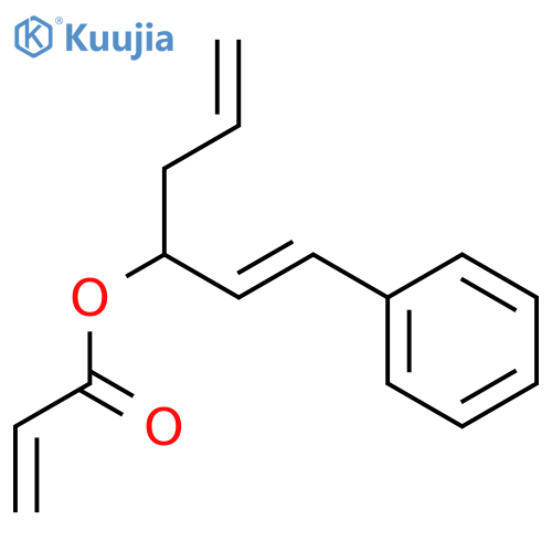 2-Propenoic acid, 1-[(1E)-2-phenylethenyl]-3-butenyl ester structure
