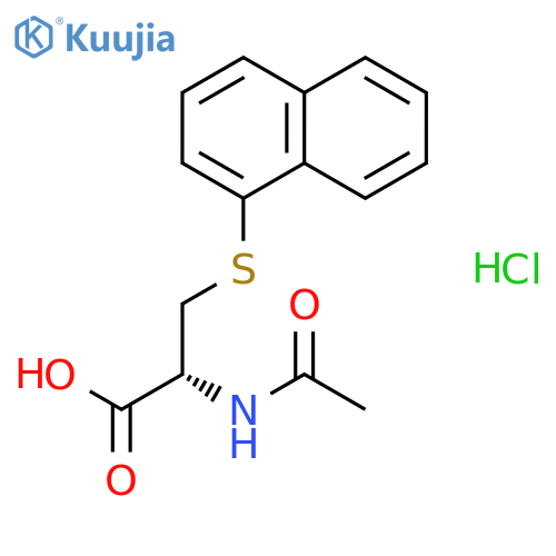 Cysteine, N-acetyl-S-1-naphthalenyl-, hydrochloride structure
