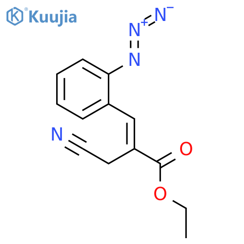 2-PROPENOIC ACID, 3-(2-AZIDOPHENYL)-2-(CYANOMETHYL)-, ETHYL ESTER, (2E)- structure